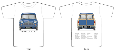 Morris Mini Traveller (Wood) 1960-67 T-shirt Front & Back